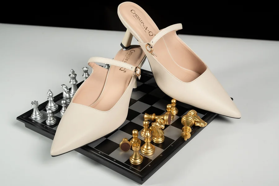beige pointed toe heels