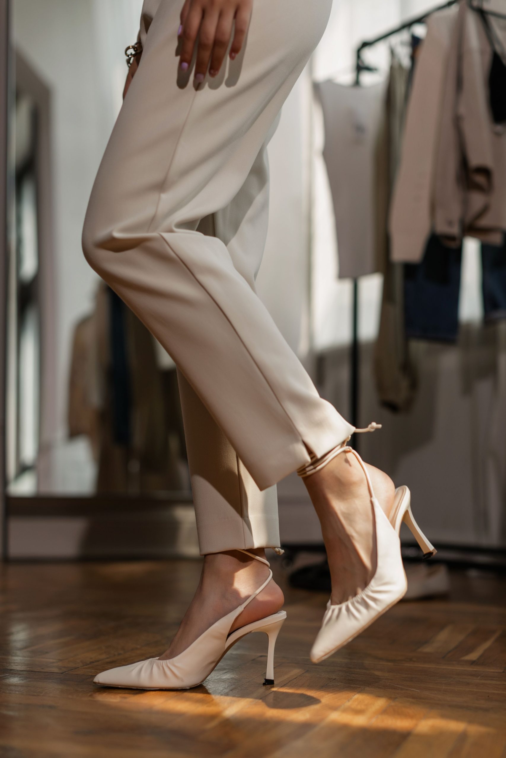 beige pointed toe heels